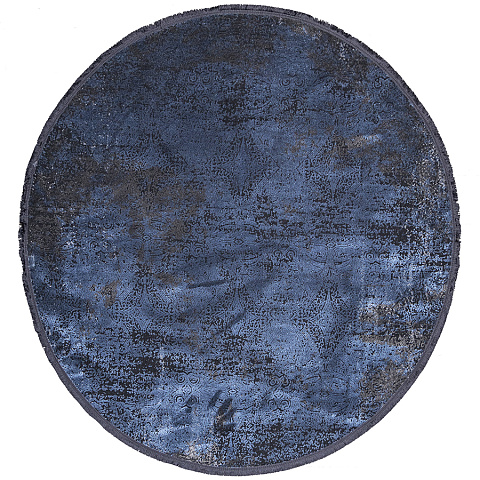 Турецкий круглый синий ковер tierra 12892